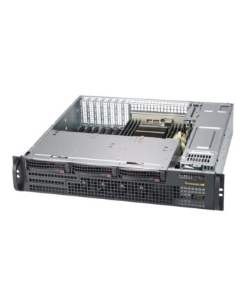 Supermicro SC825M BTQC-R802LPB - Kabinet - Server (Rack) - Sort