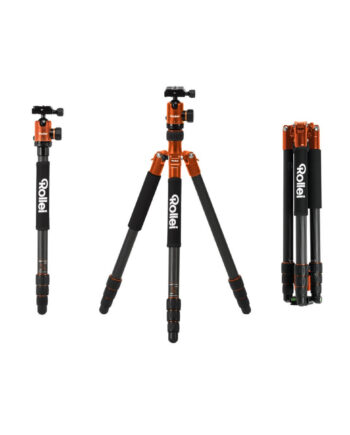 Rollei C5i Carbon, tripod kamerastativ, orange