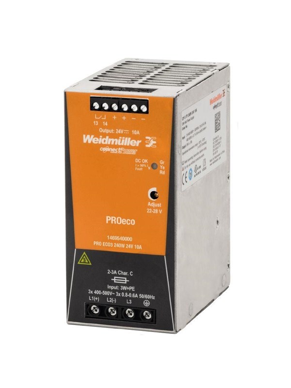 Weidmuller Strømforsyning PRO ECO3 240W 24V 10A