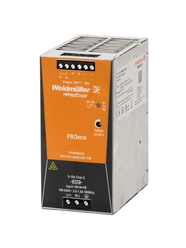 Weidmuller Strømforsyning pro eco 240w 24v 10a
