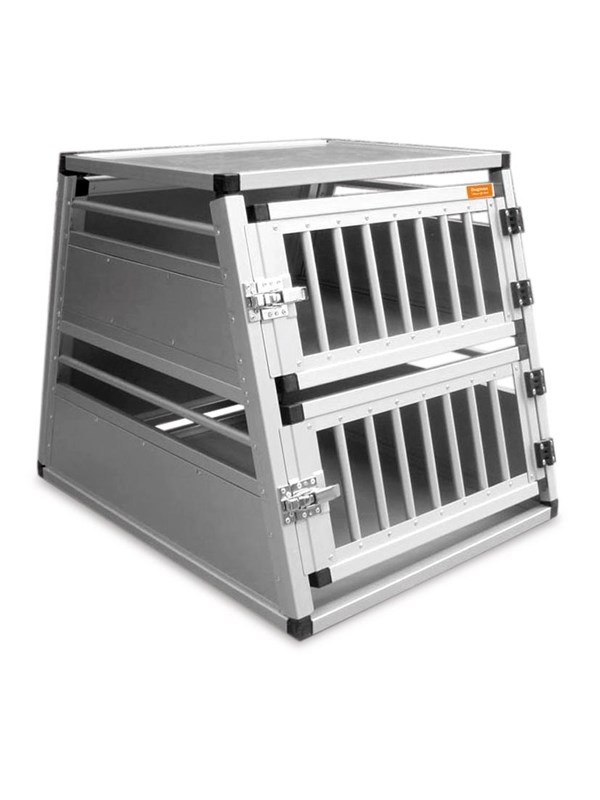 Dogman Aluminiumsbur dobbelt 82x57x68