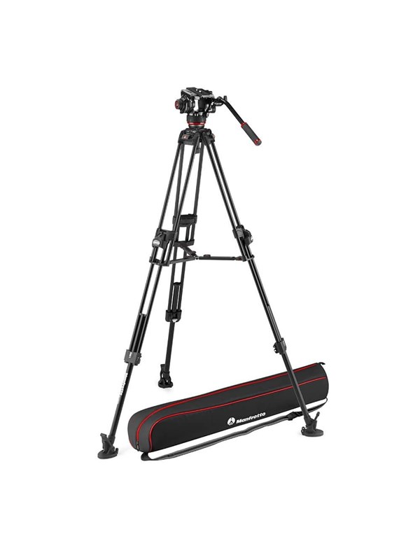Manfrotto Video Tripod Kit 504X + 645 Fast Twin Aluminium