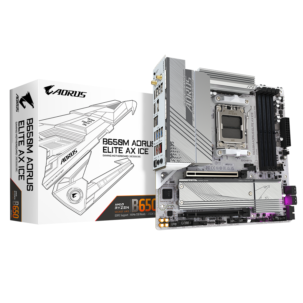 Gigabyte B650M AORUS ELITE AX ICE - Gaming Bundkort Tilbud