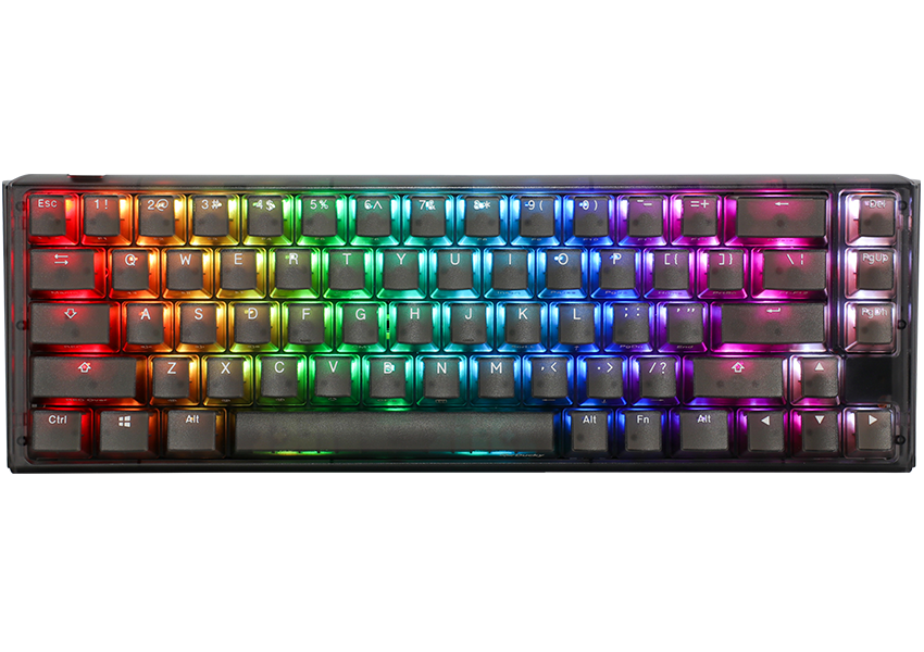 Ducky One 3 - Aura Black Nordic SF 65% Tastatur med RGB