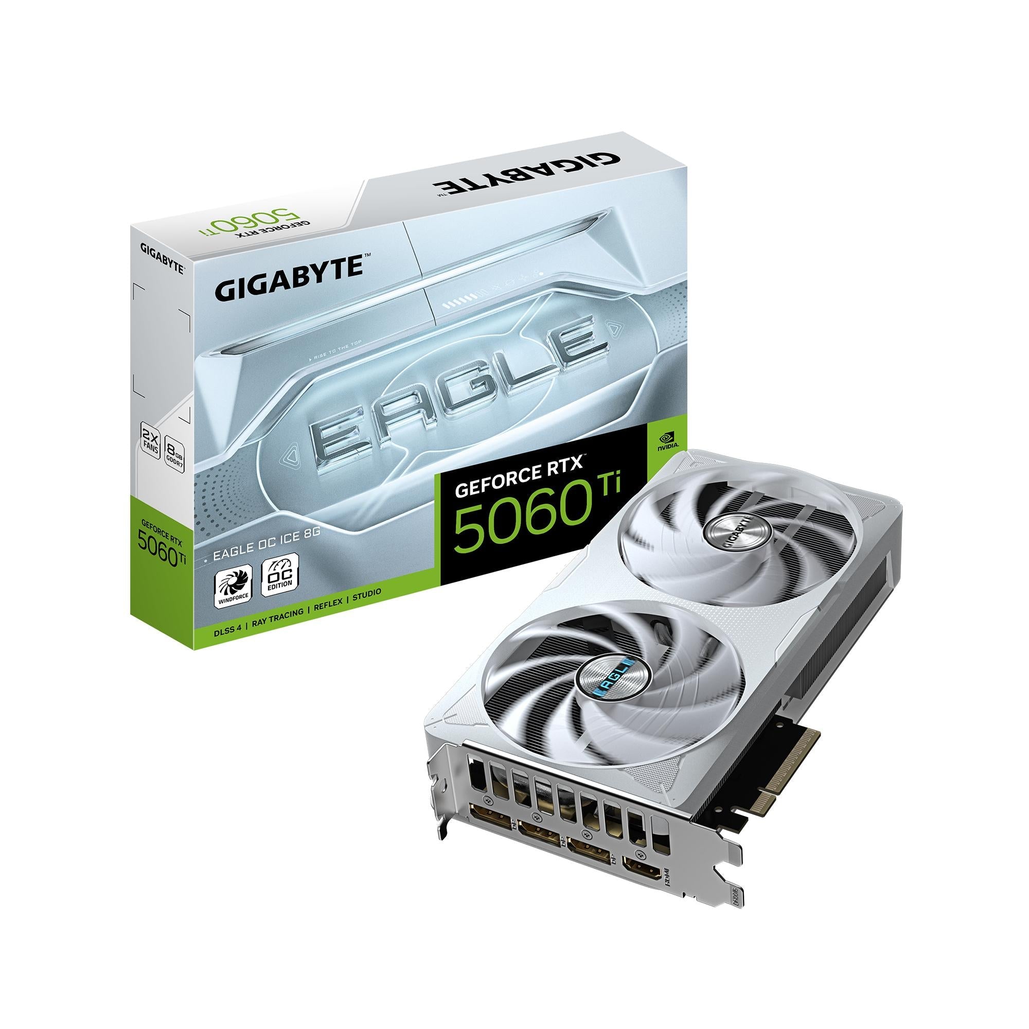 Gigabyte GeForce RTX 5060 Ti EAGLE OC ICE 8GB Grafikkort - Udsalg!