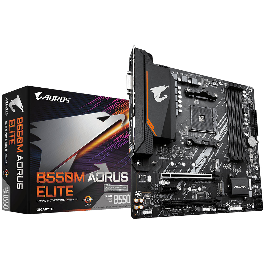 Gigabyte B550M AORUS ELITE - Kraftfuldt Gaming Bundkort!