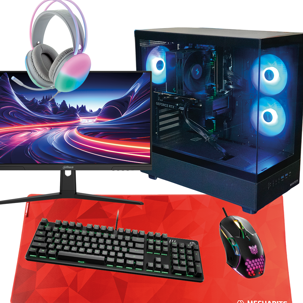 Top Fragger Pro Gaming Computer Bundle - Intel i5 - RTX 5060 PC Bundle - GEEKD.dk