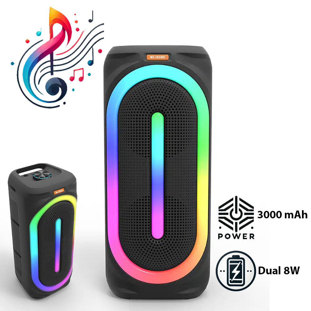 Bluetooth Højttaler med RGB-lys og FM-radio – Tilbud!