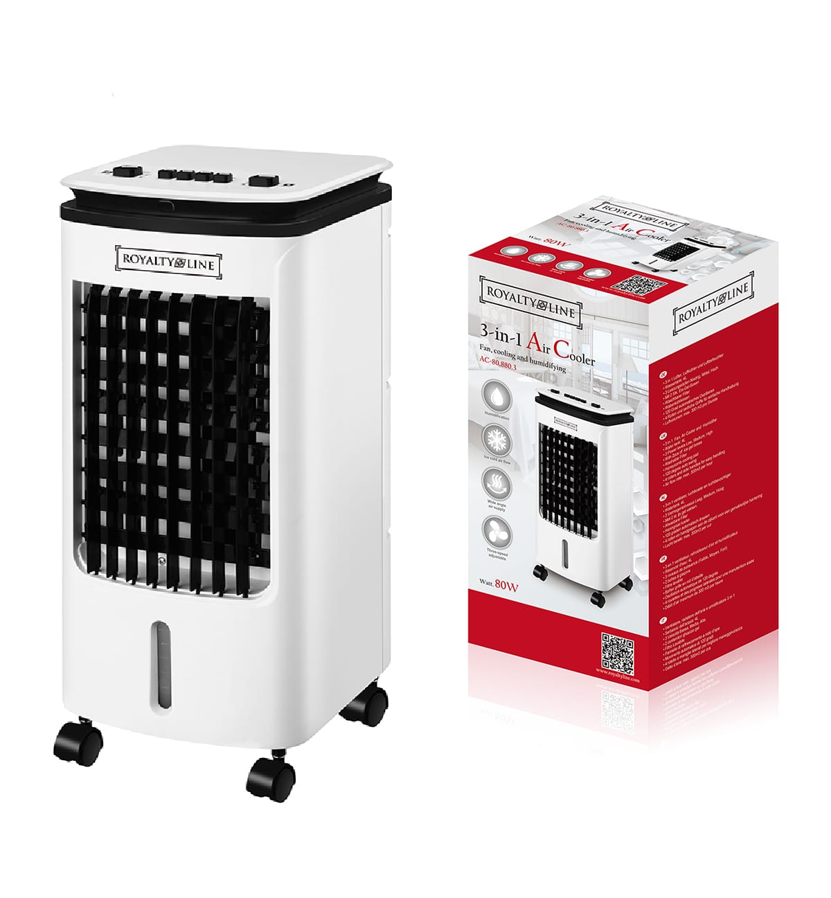 Effektiv 3-i-1 Luftkøler fra Royalty Line – Køl dit rum!