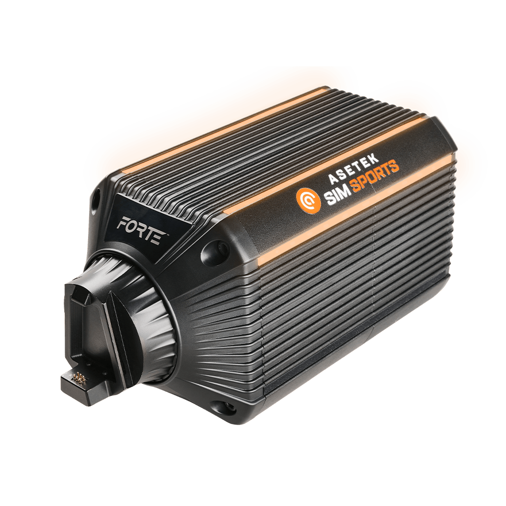 Asetek ForteÂ® Direct Drive Wheelbase 18Nm Rat/Pedal - GEEKD.dk