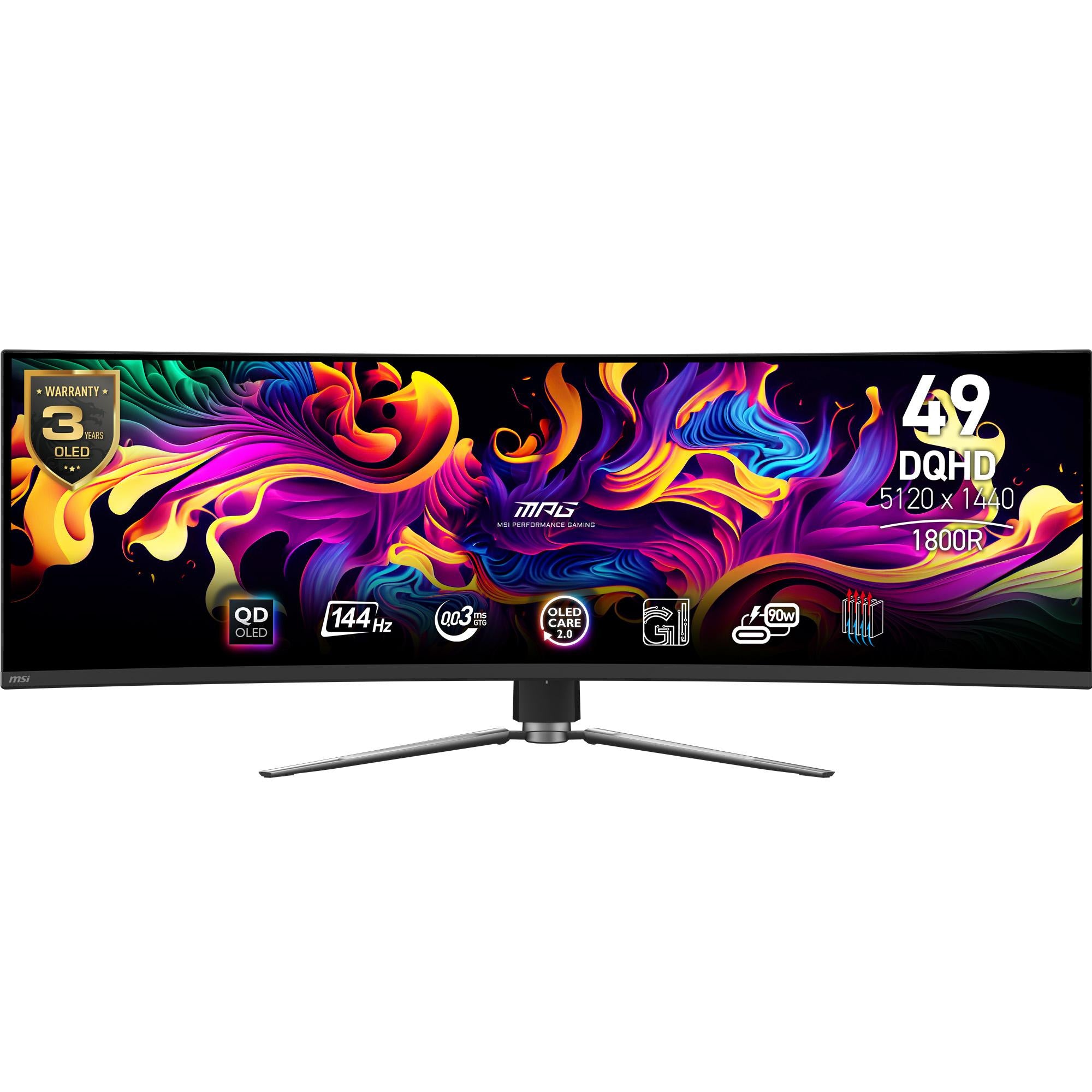 MSI MPG 491CQPDE QD-OLED 49" Skærm - 144Hz UltraWide Tilbud