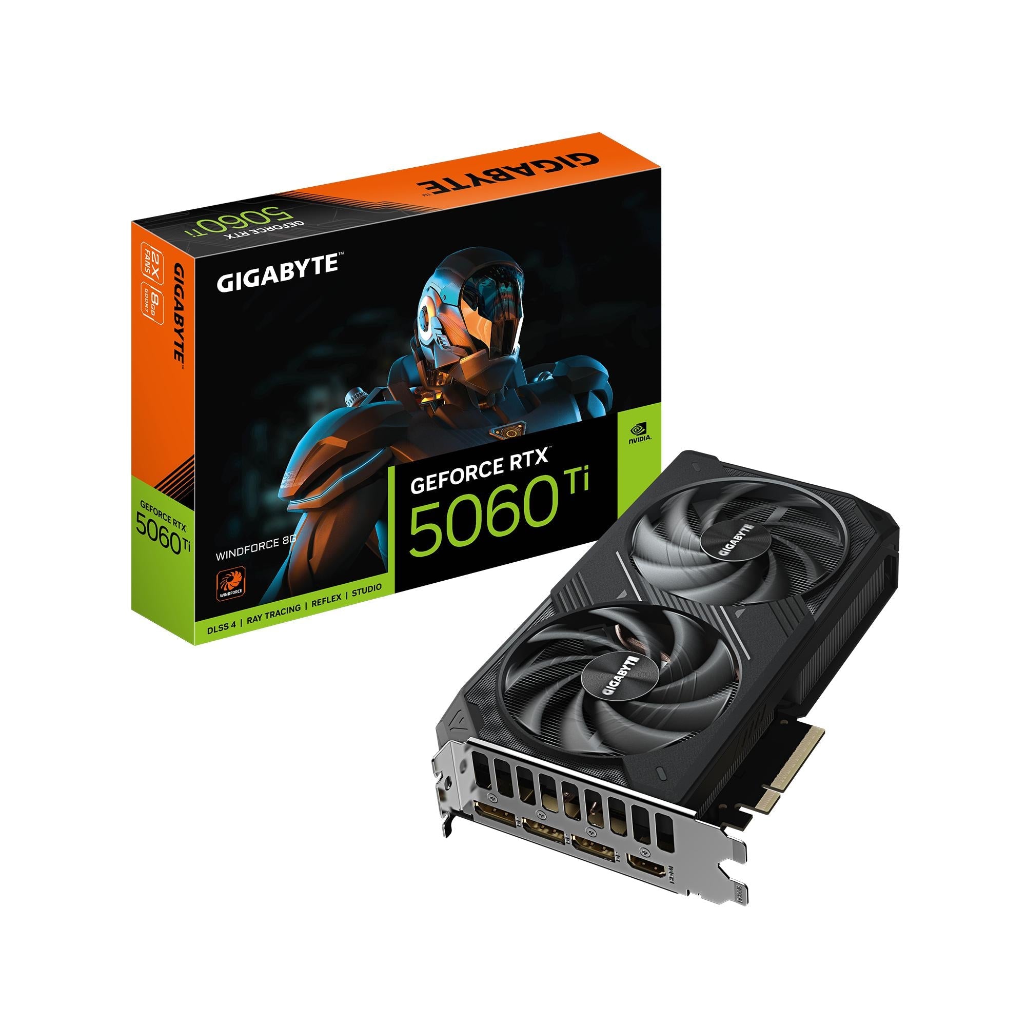 Gigabyte GeForce RTX 5060 Ti WINDFORCE 8GB Grafikkort - Fantastisk Tilbud!