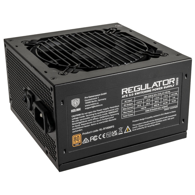 Kolink KL-R1000FG PSU - 1000W Gold Strømforsyning på tilbud