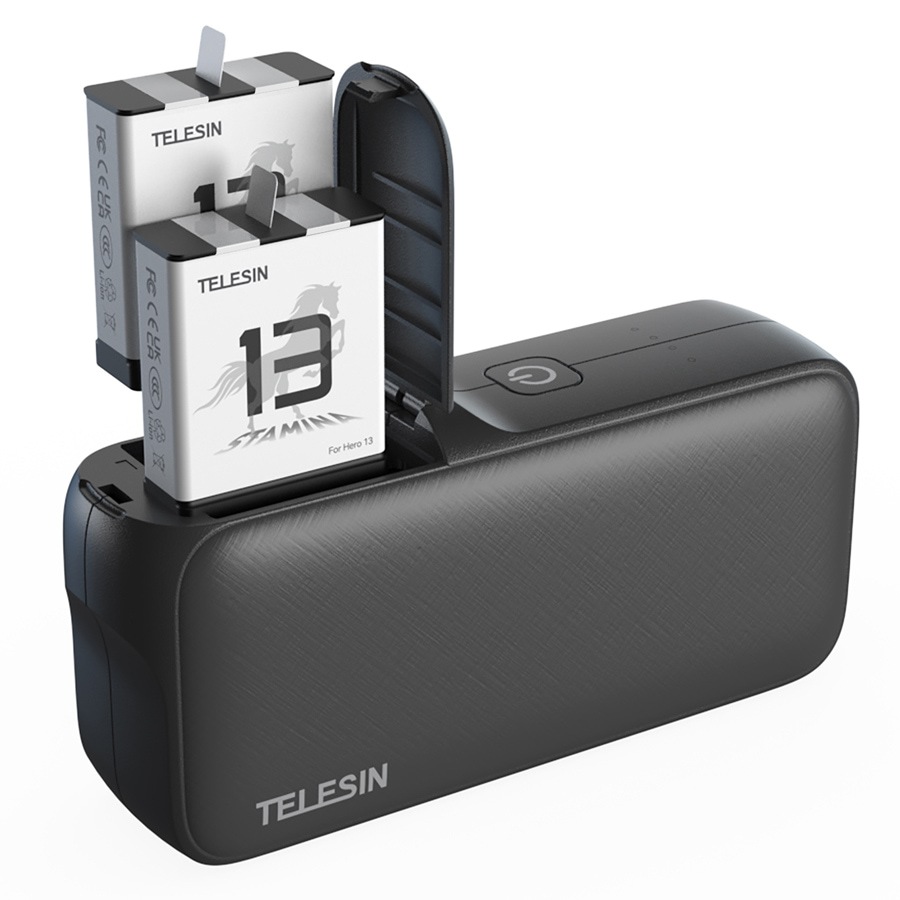 Telesin Powerbank 10.000 mAh til GoPro Hero 13 & smartphones