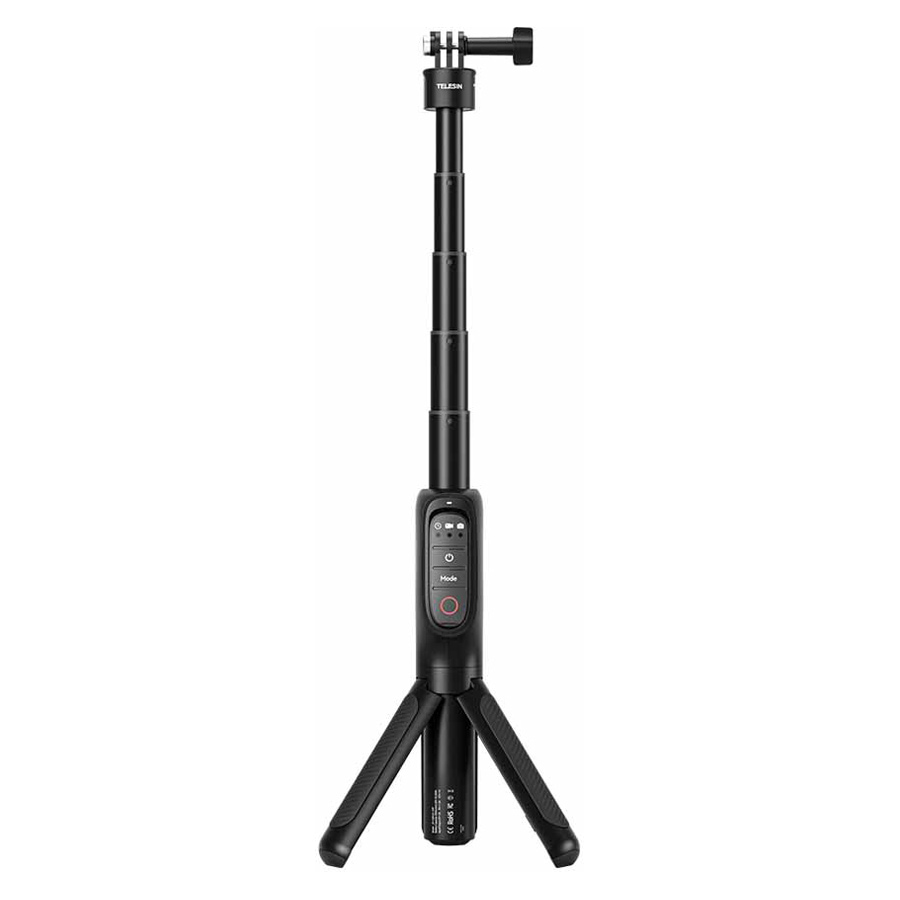 Telesin Selfie Stick med 5.000 mAh og Fjernbetjening