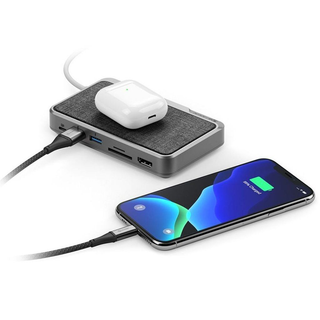 Alogic Ultra USB-C Dock med Qi oplader og 5000 mAh batteri